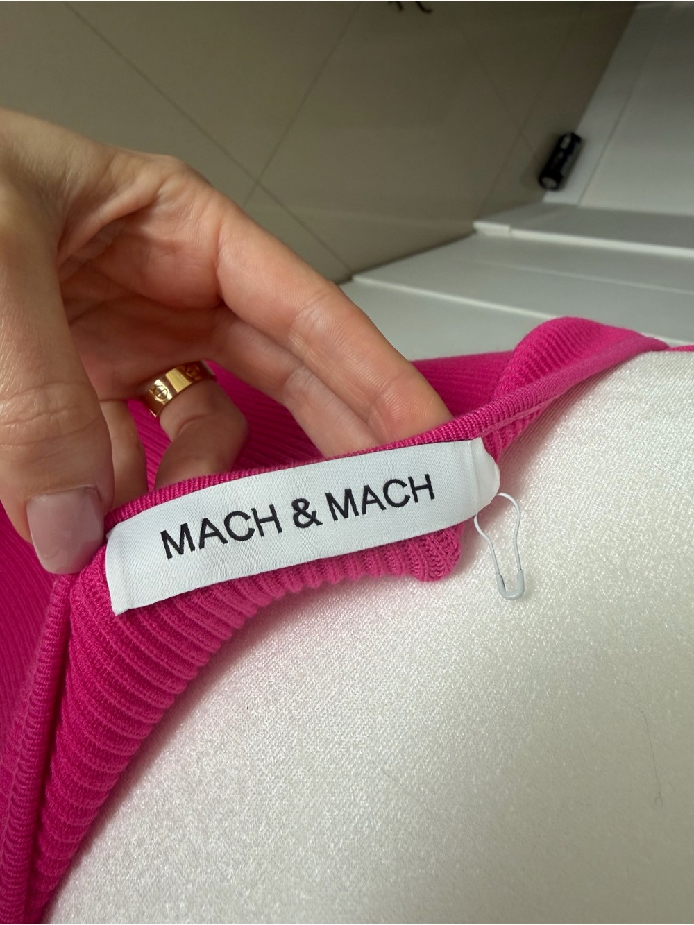 MACH & MACH Hot Pink Heart-Bust Strap Dress - Picture 2 of 4